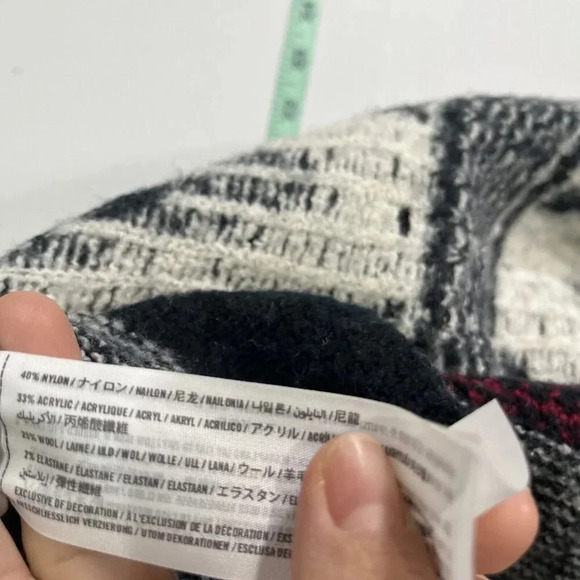 Abercrombie & Fitch Size S Tribal Cardigan Sweater Shawl Nordic Fisherman Boho - Picture 6 of 9